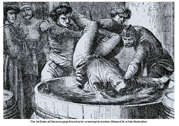 george duke of clarence being drowned in a vat of malmsey